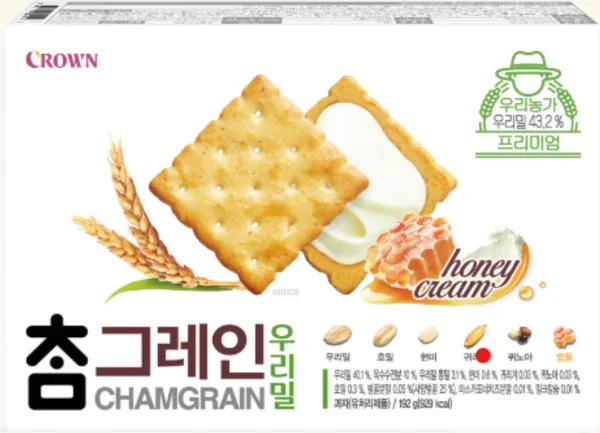 크라운 참그레인우리밀 192g 상품 이미지