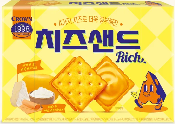 크라운 치즈샌드 180g 상품 이미지