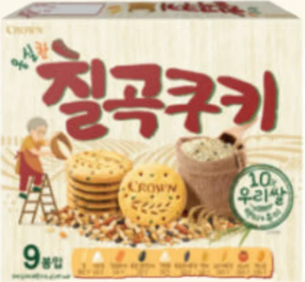 크라운 칠곡쿠키 216g 상품 이미지