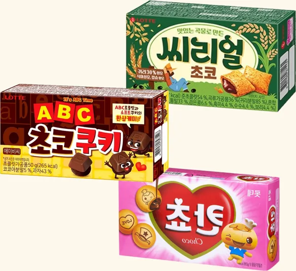롯데 곽과자 3종 상품 이미지