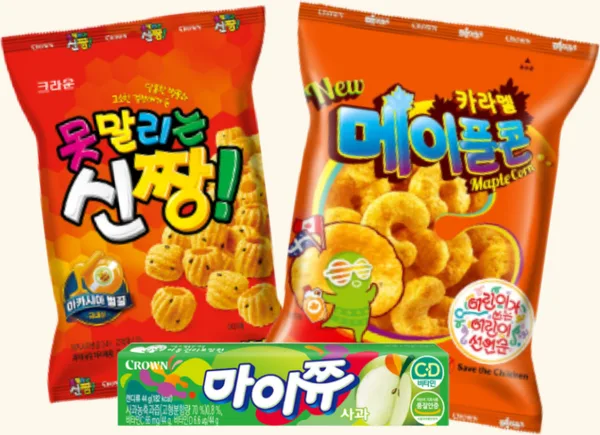 신짱, 메이플콘, 마이쮸 상품 이미지