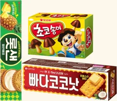 롯데샌드,빠다코코넛,초코송이 상품 이미지